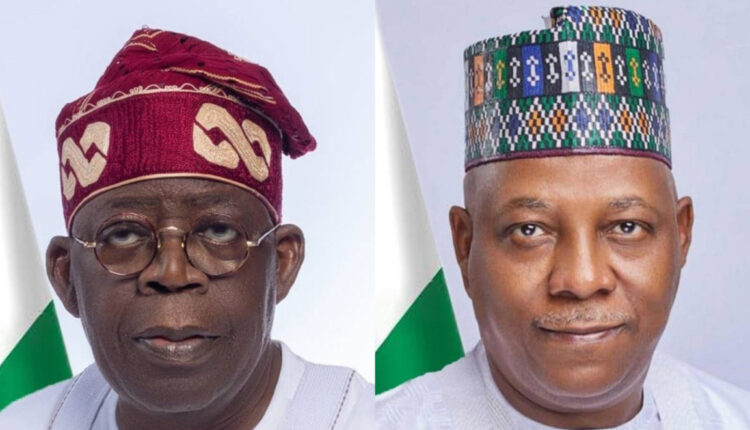 President and Vice President Elect. Sen. Bola Ahmed Tinubu and Sen. Kashim Shettima.
